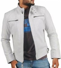Herren weiße lederjacke - herren,