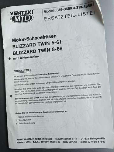 Ersatzteilliste ventzki motor - ventzki,