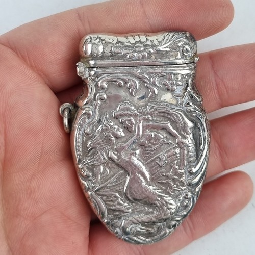 Vintage silber vesta - vintage,