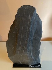 Kunst Franz Baumberger Skulptur Schiefer auf Plinte bearbeitet signiert 2001