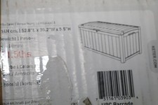 Keter Glenwood Kissenbox, Auflagenbox, 390 Liter Volumen,128x65x61cm,Graphit