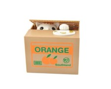 Elektronische Spardose Sparschwein Sparbüchse sammelnde Katze Batteriebetrieben