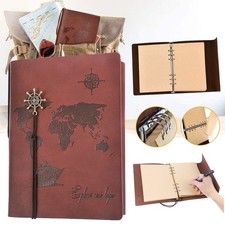 Leder Notizbuch A5 Reisetagebuch Tagebuch Ringbuch Skizzenbuch Vintage Notebook