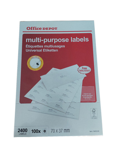 Universal etiketten 70x37mm - universal,