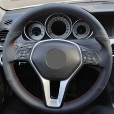 DIY Schwarz Leder Lenkrad Lenkradbezug Für Mercedes W204 W246 W212 X156 GLK X204