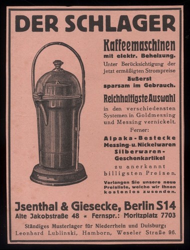 Alte werbung reklame - reklame, 1924