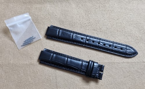 18mm schwarzes lederarmband - schwarzes,