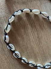 Muschelkette Halskette Muscheln Creme Schwarz Weiß Neu Zum Aufziehen Cool