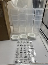 Viwares Praktisches Vorratsdosen-Set 12er 1,75L FOLY - Weiß