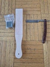 Vintage Rasiermesser Dotzert Waffen Eck Frankfurt mit Abziehleder+Wetzpaste