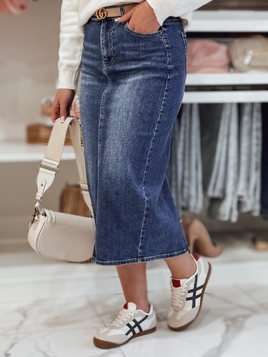 Damen midi jeans rock mit - damen,