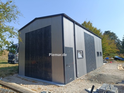 Blechgarage 4x8m farbe - 4x8m,