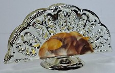 Serviettenhalter Vintage Silberfarbe Schmetterling Muster Retro