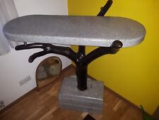 Bistrotisch, Eigendesign - Unikat aus Muschelkalk, Astgabel, VA- Komponenten