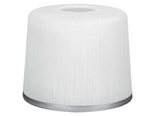 Ovaler Glaslampenschirm CHROM Metallrahmen E27