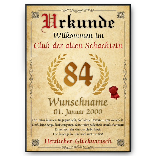Geburtstag urkunde - geburtstag,