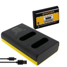 Akku + Dual-Ladegerät für Nikon Coolpix B700, P600, P610, P900, S810c, EN-EL23