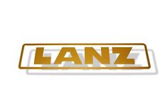 Schriftzug (Aufkleber) "LANZ" für Wannensitz Voll/Halbdiesel, Lanz Bulldog