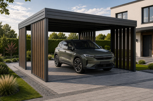 Doppelcarport 6x6 stahl - 6x6, m