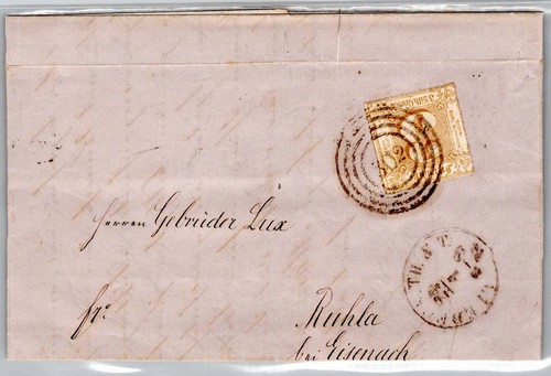 Thurn und taxis auf brief - thurn,