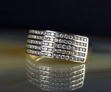 Ring Silber 925 Zirkonia Gold
