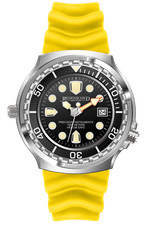 Armee Taucher Herrenuhr Gelb 1000M Citizen 1S13 Werk Helium Ventil Datumsanzeige