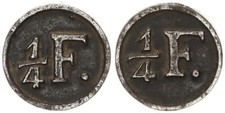 Norddeutschland ca. 1700 Wertmarke 1 /4 Fuder Torf selten ss/ss-vz 111417