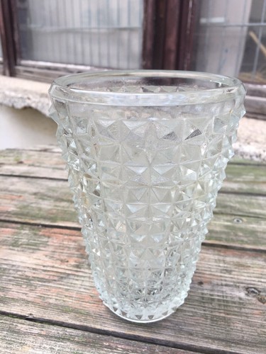 Vintage pressglas blumenvase - vintage,