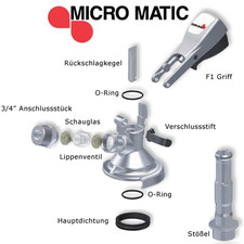 Ersatzteilkatalog für den Flachzapfkopf Ergo A von Micro Matic