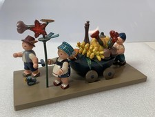 Erzgebirge Volkskunst KWO Erntewagen Erntekinder Figur