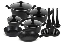 Topf Set Schwarze Töpfe mit