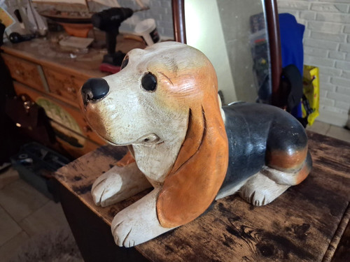 Basset hund baby welpe holz - basset,