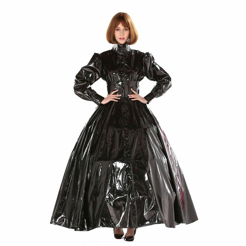 Maid sissy girl black pvc - maid,