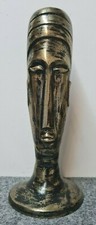 Vase Dekofigur Maske Metall Afrika 40 cm gold originell Geschenk Blumenvase Deko