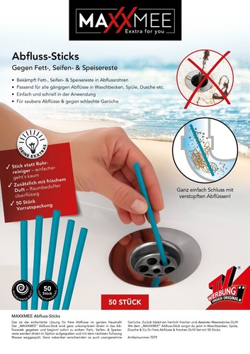 Maxxmee abflussreiniger sticks - maxxmee, abflussreiniger-sticks