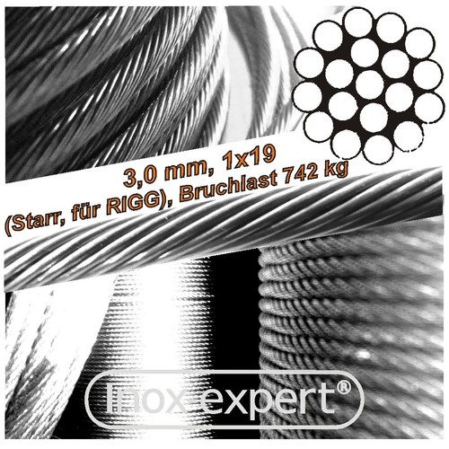 Seil mm 1x19 - mm,