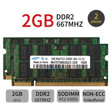 Für Samsung 4GB 2x 2GB PC2-5300 DDR2 667MHz 200Pin SODIMM NONECC Laptop Speicher
