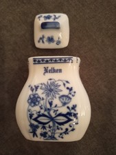 Vintage Vorratsdose Nelken Gewürzdose Deckeldose Inglasur Zwiebelmuster