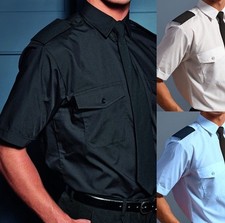 Pilot Shirt Short Sleeve, Kurzarm Pilotenhemd, Dienst-Security Hemd, Arbeitshemd