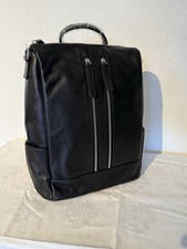 Lederrucksack Damen Schwarz