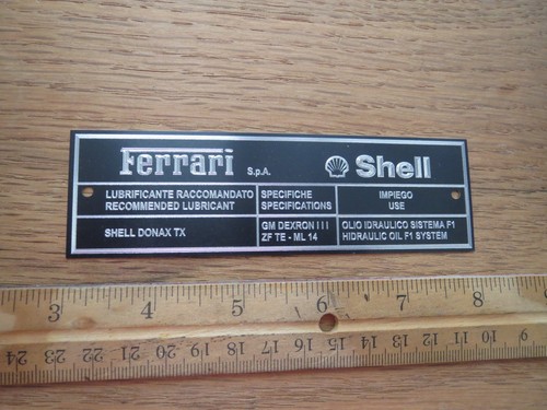 Ferrari shell lubricant metal - shell,