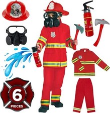 Rot Feuerwehr Kostüm Kinder