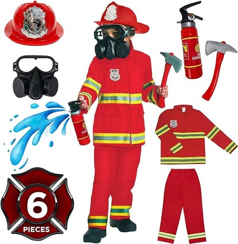 Rot feuerwehr kostüm kinder - rot,
