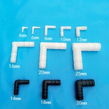 5x Plastik L-PIECE Winkel Schlauchtülle 90 Grad Klebepresse Rohr Zubehör Stecker