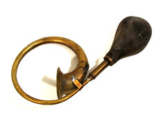 Alte Oldtimer Messing Ballhupe Ballonhupe 