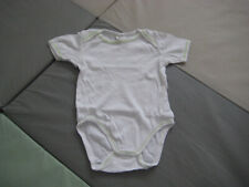 Alana Body Gr. 74/80 Weiß Hellgrün Kurzarm Bio Baumwolle GUTER ZUSTAND