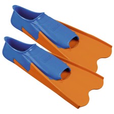 BECO® Kurzflosse aus Gummi | ORANGE-BLAU | Trainingsflossen | Schwimmflossen