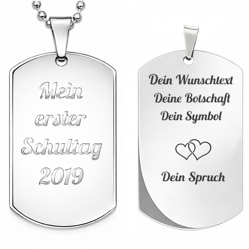 Edelstahl anhänger silber - edelstahl,