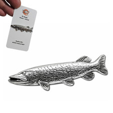 Hecht Pin Anstecker Zinn groß