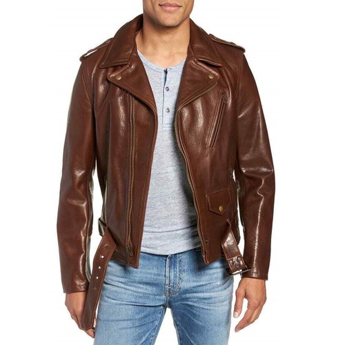 Herren echt lammleder slim fit - lammleder,